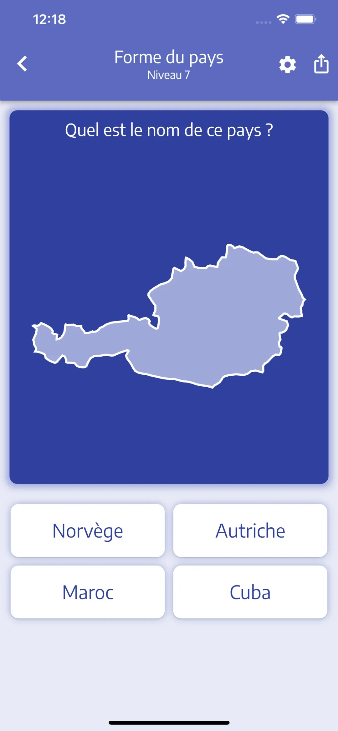 Reconnaissez un pays à sa seule silhouette