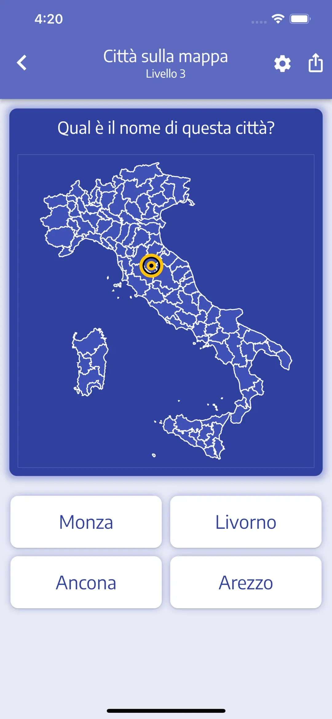 Colloca le grandi città di ogni paese